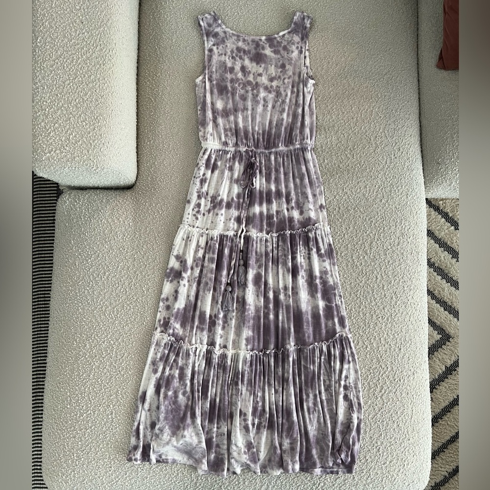 Knox Rose Purple Tie-Dye Drawstring Waist Casual Sundress Size S